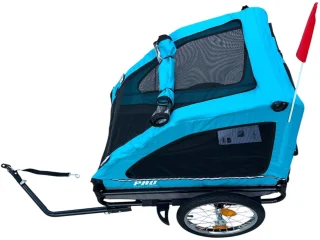 Hondenfietskar Blauw – Stevige Fietskar voor Honden met Reflectoren – Hondenkar tot 30 kg
