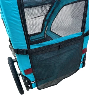 Hondenfietskar Blauw – Stevige Fietskar voor Honden met Reflectoren – Hondenkar tot 30 kg