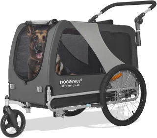 Premium XL 2-in-1 Hondenfietskar en Jogger voor Grote Honden tot 45 kg - Hondenaanhanger voor Fiets