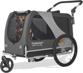 Premium XL 2-in-1 Hondenfietskar en Jogger voor Grote Honden tot 45 kg - Hondenaanhanger voor Fiets