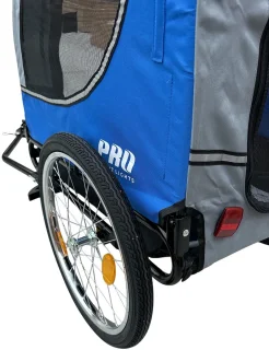 Hondenfietskar met Reflectoren – Blauw – Fietsaanhanger Hond tot 30kg