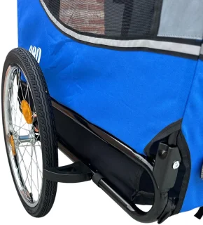 Hondenfietskar met Reflectoren – Blauw – Fietsaanhanger Hond tot 30kg