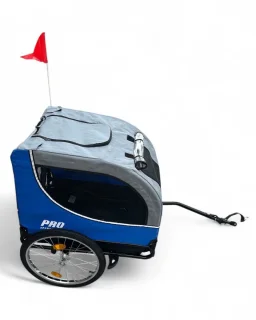 Hondenfietskar met Reflectoren – Blauw – Fietsaanhanger Hond tot 30kg