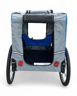 Hondenfietskar met Reflectoren – Blauw – Fietsaanhanger Hond tot 30kg