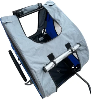 Hondenfietskar met Reflectoren – Blauw – Fietsaanhanger Hond tot 30kg