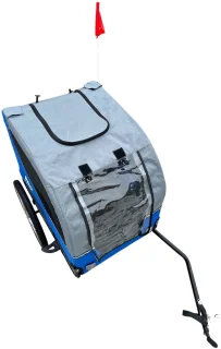 Hondenfietskar met Reflectoren – Blauw – Fietsaanhanger Hond tot 30kg