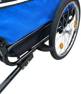 Hondenfietskar met Reflectoren – Blauw – Fietsaanhanger Hond tot 30kg