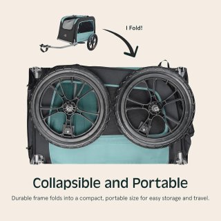 Wat vinden we goed aan de Fietskar voor huisdieren - Opvouwbare hondenfietsendrager voor kleine en middelgrote honden met antislip vloer en interne riem