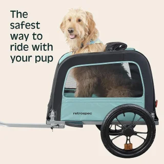 Fietskar voor huisdieren - Opvouwbare hondenfietsendrager voor kleine en middelgrote honden met antislip vloer en interne riem