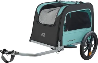 Fietskar voor huisdieren - Opvouwbare hondenfietsendrager voor kleine en middelgrote honden met antislip vloer en interne riem
