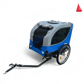 Hondenfietskar Fietskar hond - opvouwbaar - Hondenkar Grijs - Max 30kg