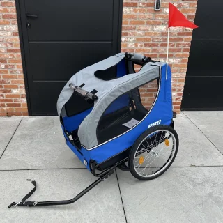 Hondenfietskar Fietskar hond - opvouwbaar - Hondenkar Grijs - Max 30kg