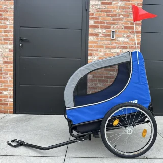 Hondenfietskar Fietskar hond - opvouwbaar - Hondenkar Grijs - Max 30kg