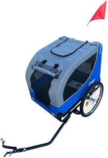 Hondenfietskar Fietskar hond - opvouwbaar - Hondenkar Grijs - Max 30kg