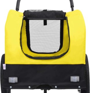 Wat vinden we goed aan de 2-in-1 Dierenfietskar en Jogger - Opvouwbare Hondenaanhanger voor Fiets in Geel en Zwart