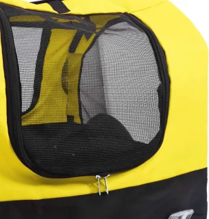 2-in-1 Dierenfietskar en Jogger - Opvouwbare Hondenaanhanger voor Fiets in Geel en Zwart