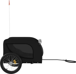 vidaXL Fietstrailer - Fietstrailers - Fiets Trailer - Fietskar Buggy - Hondenfietskar oxford stof en ijzer zwart