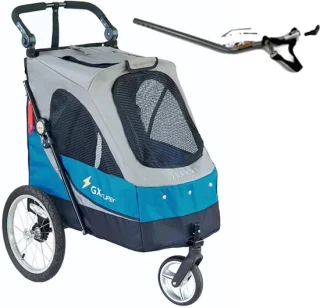 Fietskar met Jogger functie Petstro  M tot 30 kg Blauw