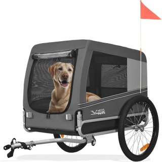 De Hondenaanhanger voor Fietsen tot 35 kg - Inklapbare Fietskar voor Middelgrote en Grote Honden in één oogopslag