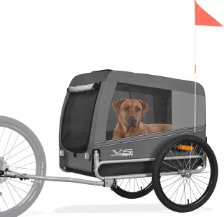 Hondenaanhanger voor Fietsen tot 35 kg - Inklapbare Fietskar voor Middelgrote en Grote Honden