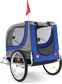 Hondenfietskar Fietskar Hond Mand Hondenkar Opvouwbaar Blauw / Grijs Tot 40 KG
