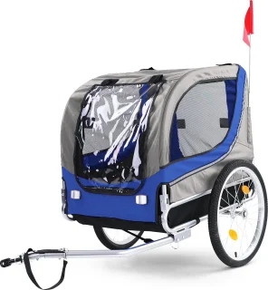 Hondenfietskar Fietskar Hond Mand Hondenkar Opvouwbaar Blauw / Grijs Tot 40 KG