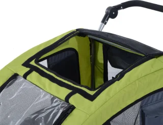 PawHut 2 in 1 hondenaanhanger fietskar jogger vlag regenhoes voor honden 4 kleuren D00-051