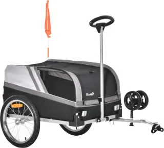 2-in-1 Hondenaanhanger en Trolley (Fietsaanhanger/Transportwagen)