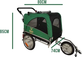 2in1 Fietskar XL voor Honden