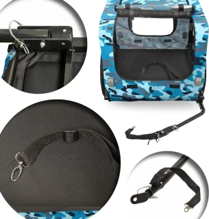 Wat vinden we goed aan de Aurixi Hondenfietskar Fietsaanhanger - Militair Blauw