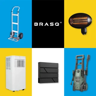 BRASQ Hondenfietskar Rood/Zwart 40kg Opvouwbaar