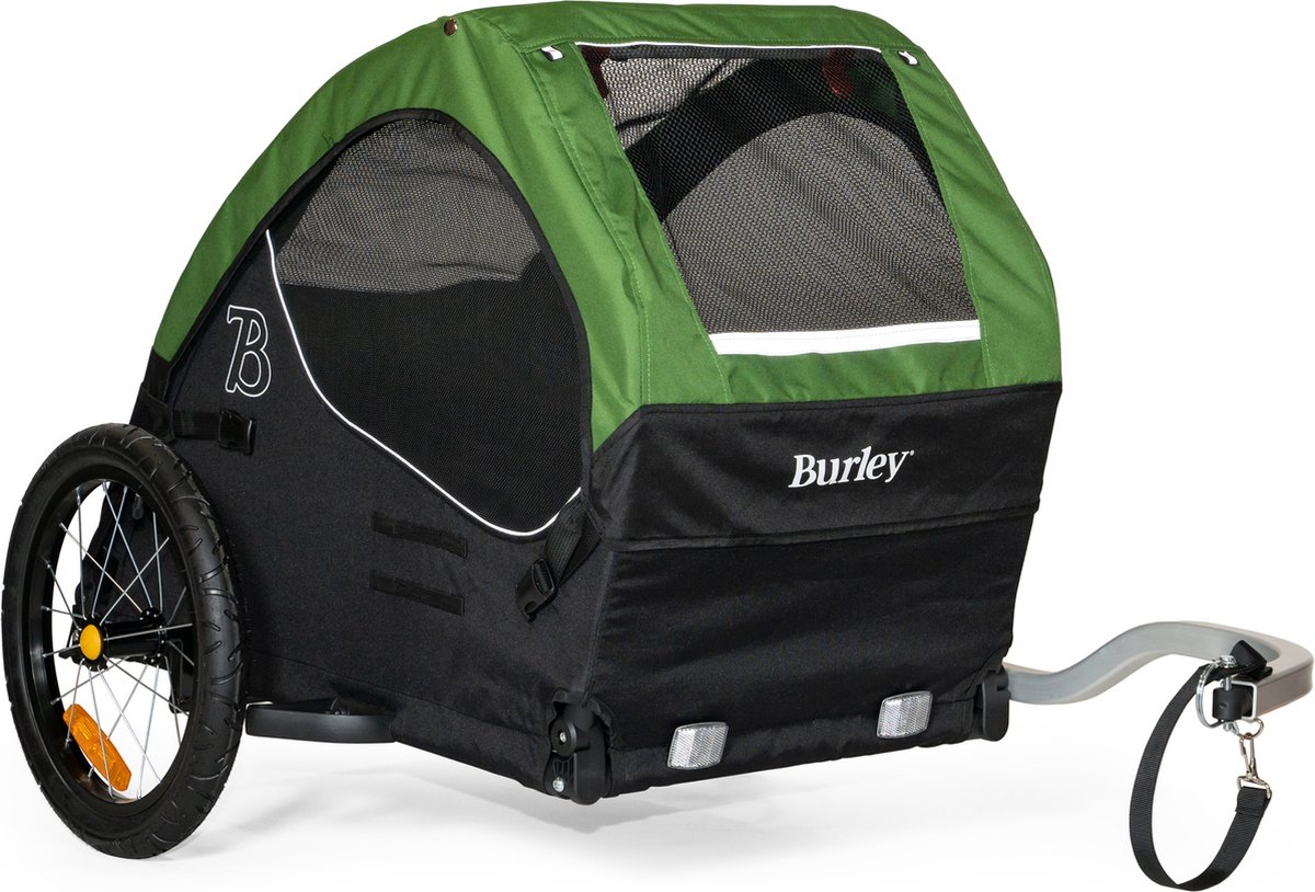 De Burley Tail Wagon Hondenfietskar Groen/Zwart in één oogopslag