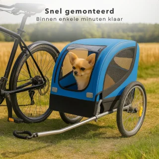 Wat vinden we goed aan de Cheqo® Opvouwbare Hondenfietskar