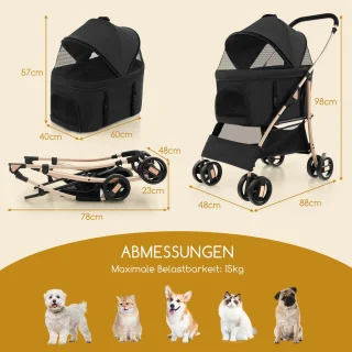 COSTWAY 3-in-1 hondenbuggy