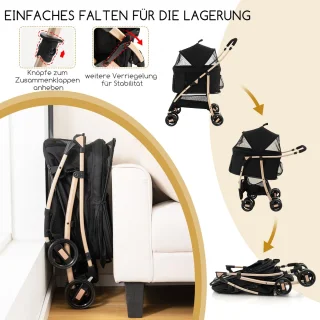 COSTWAY 3-in-1 hondenbuggy