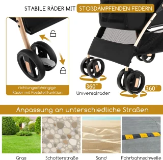 COSTWAY 3-in-1 hondenbuggy