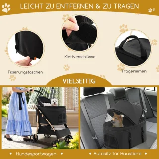 COSTWAY 3-in-1 hondenbuggy