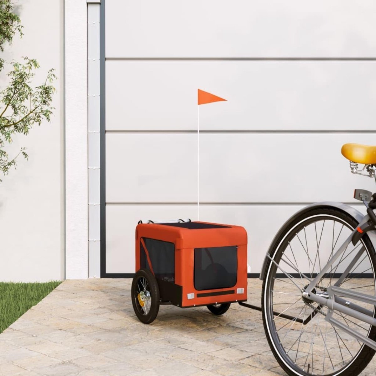 DD Hondenfietskar Opvouwbaar Oranje 55x120x53cm