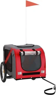 DD Hondenfietskar Opvouwbaar Rood 134x69x74cm