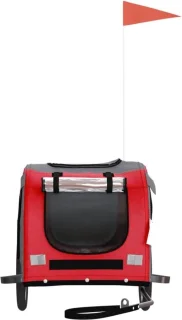 DD Hondenfietskar Opvouwbaar Rood 134x69x74cm