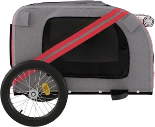 DD Hondenfietskar Opvouwbaar Rood 134x69x74cm