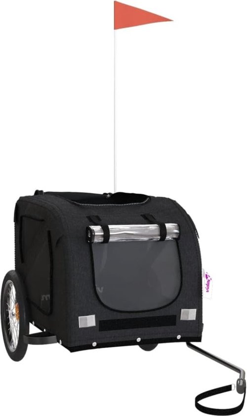 DD Opvouwbare Hondenfietskar Zwart 134x69x74cm review