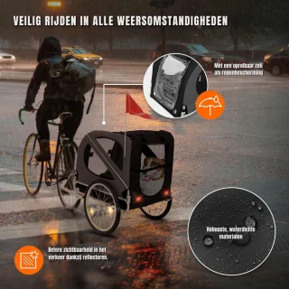 Wat vinden we goed aan de DnA® Hondenfietskar - Zwart
