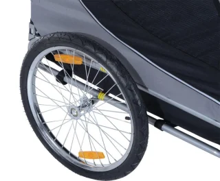 Doggy Liner Luxe Hondenfietskar Inklapbaar Zwart/Grijs