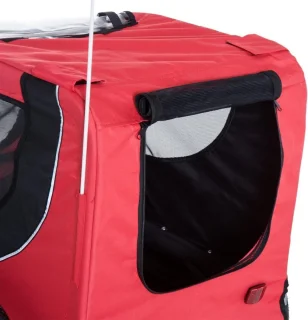Doggy Liner Luxe Hondenfietskar Rood/Zwart