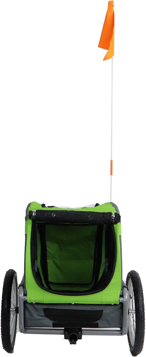 De DoggyRide Mini 20 Cabin Fietskar Groen/Grijs in één oogopslag