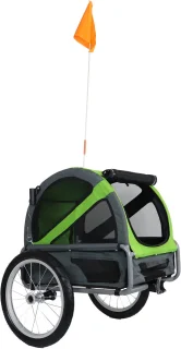 DoggyRide Mini 20 Cabin Fietskar Groen/Grijs