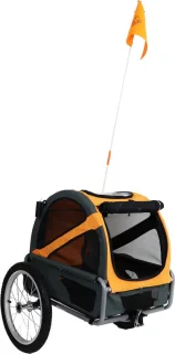 Doggyride Mini 20 Fietskar Cabin Oranje/Grijs