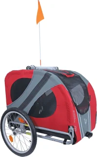 DoggyRide Novel 20 fietskar cabine rood/grijs