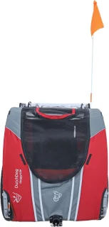 DoggyRide Novel 20 fietskar cabine rood/grijs